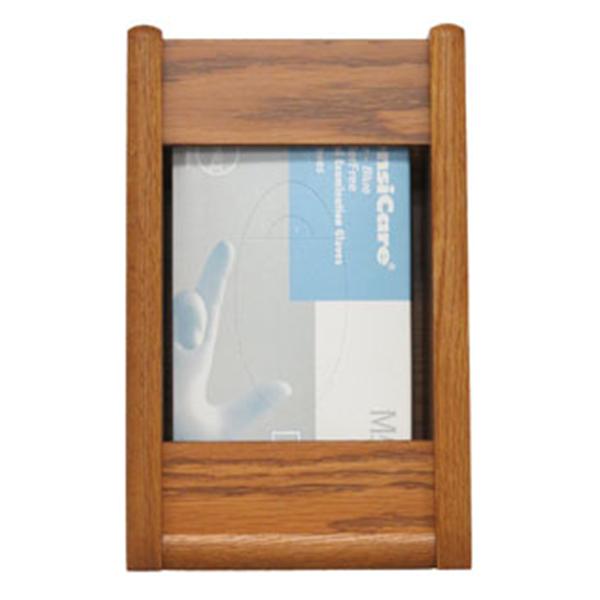 Glove Wall Rack 1-Pocket Wood Rectangle Medium Oak Ea